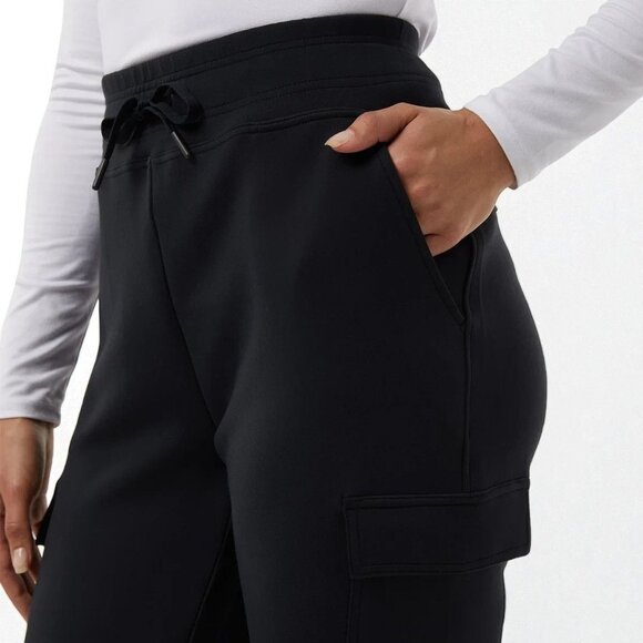 32 Degrees Womens Cargo Joggers Black XL Relaxed Fit Stretch Sweatpants New NWT - Picture 5 of 7